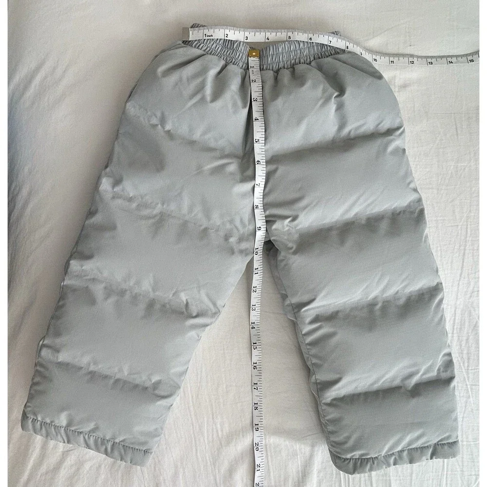 NWOT Zara Gray Insulated Quilted Snow Pants Ripstop Winter Unisex 2-3Y (98)
